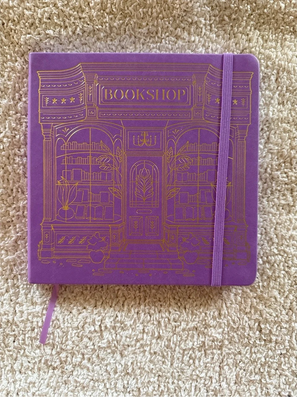 Purple Bookshop leather Journal with Gold Foil ILLUMICRATE edition